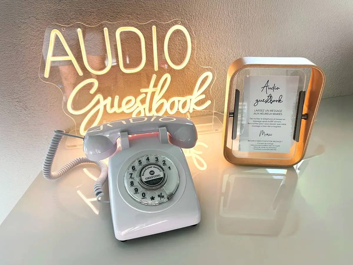 Livre d'or audio pour mariage en Valais